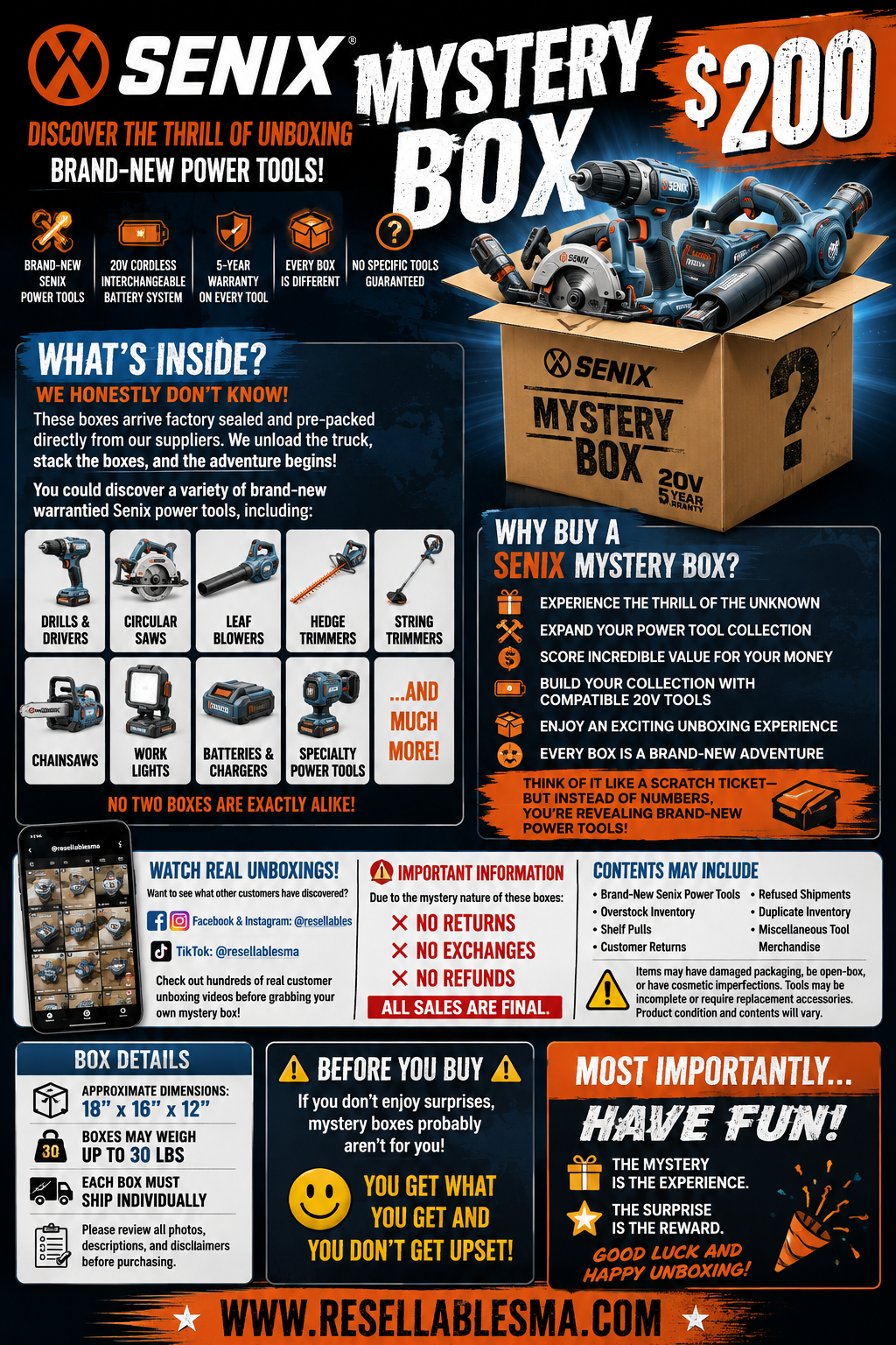 Senix Power Tool Mystery Box