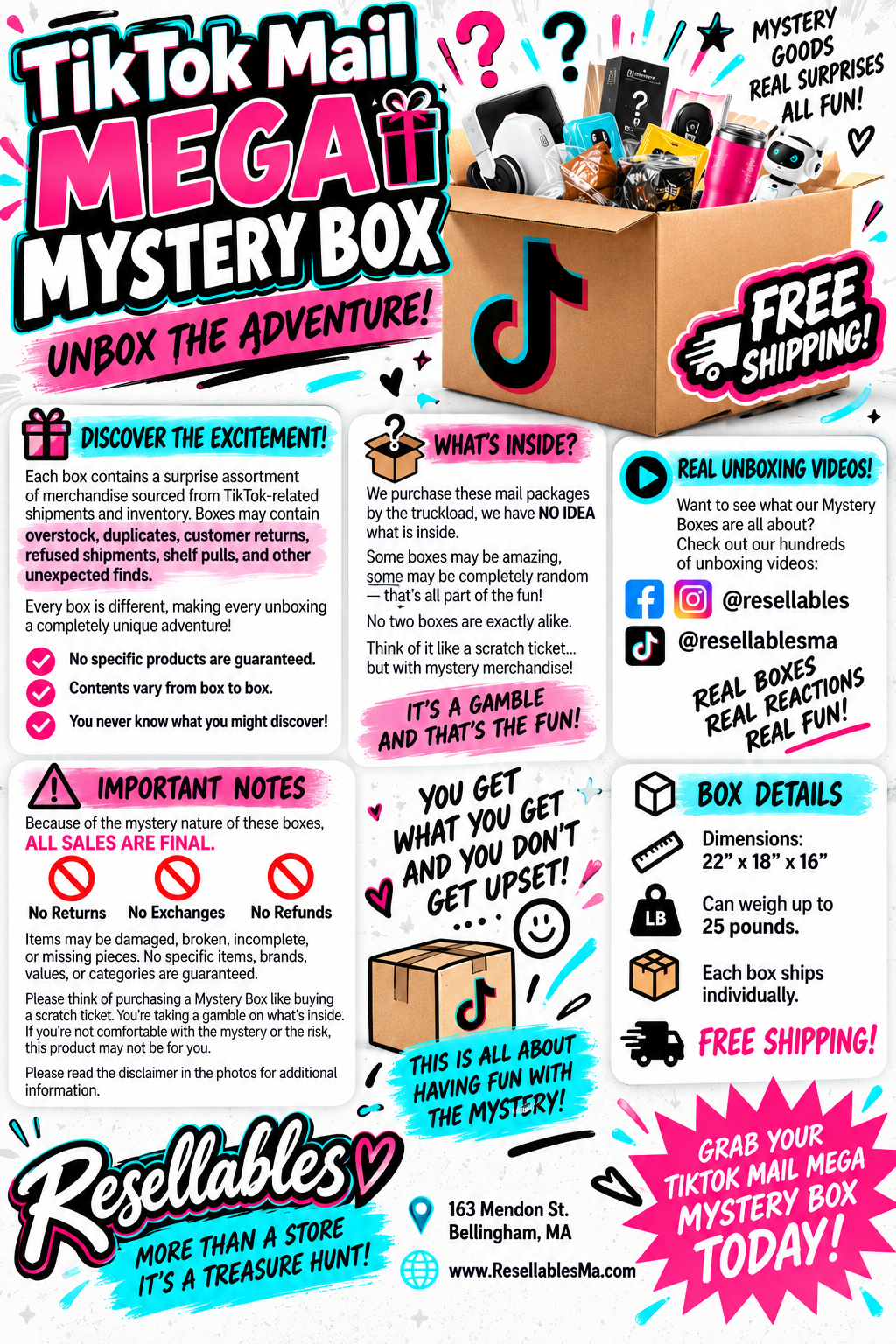 TikTok Mail MEGA Mystery Box - FREE SHIPPING