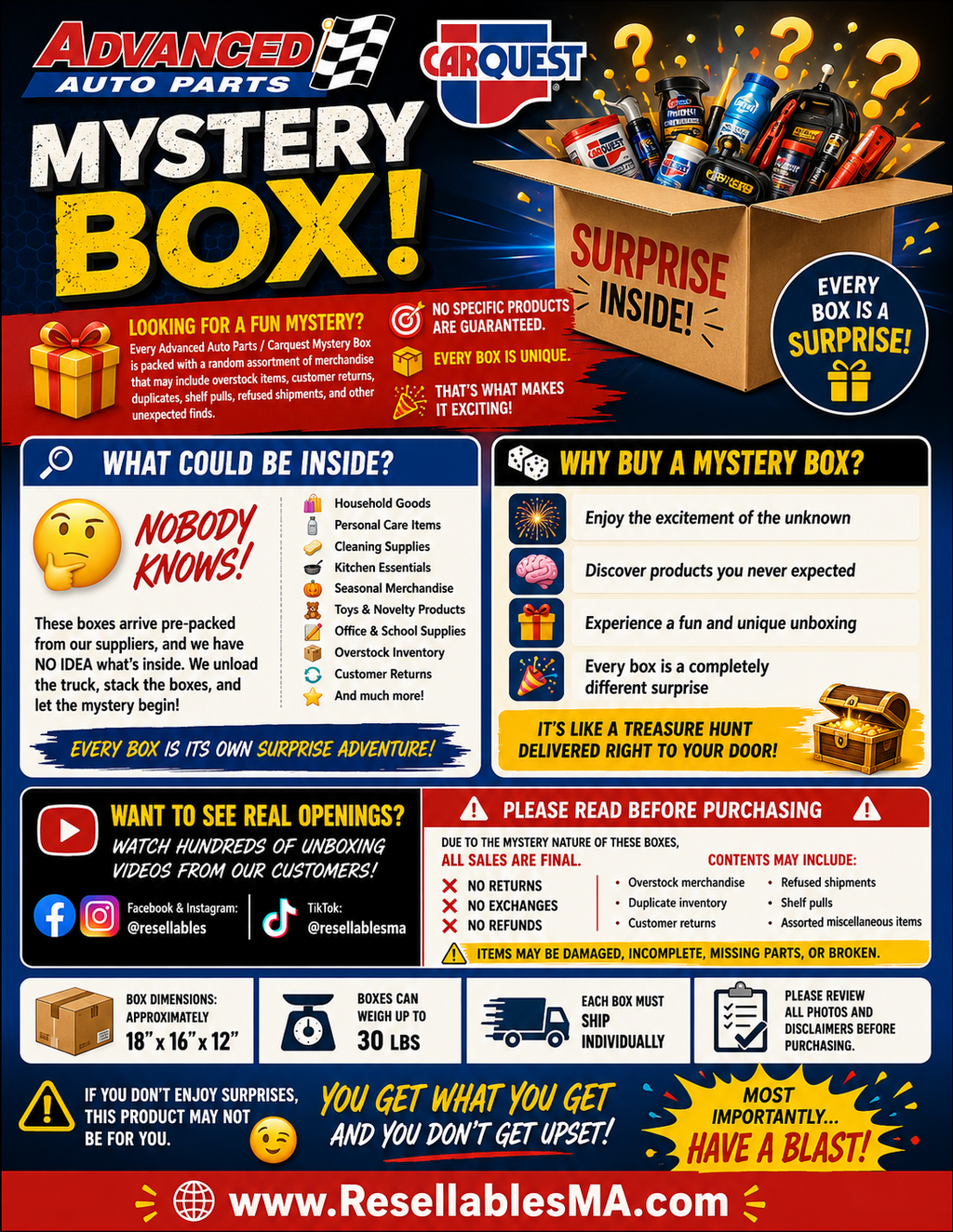 Advanced Auto / Carquest Mystery Box