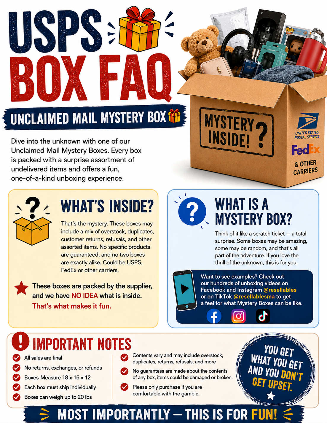 Premium Unclaimed Mail Resella-box Mystery Box 12 Piece